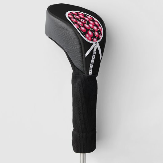 Cherry Print personalize voor haar chauffeur Golfheadcover (Schuin)