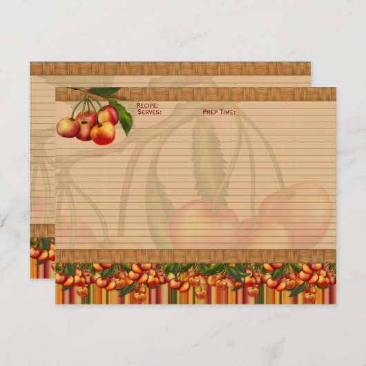 Cherry Recipe Kaarten (Voorkant / Achterkant)