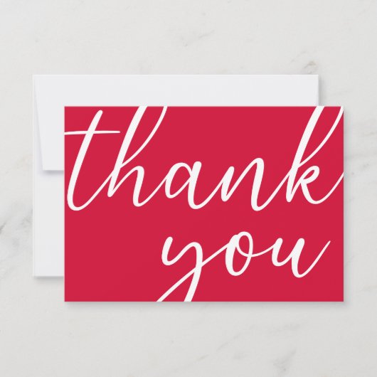 Cherry Red Anniversaire Merci moderne Script (Devant)