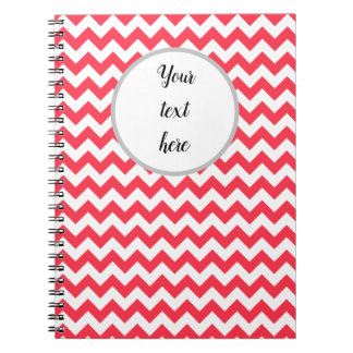 Cherry Red Chevron Zigzag Notitieboek