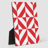 Cherry Red Geometric Deco Cube Pattern Fotoplaat (Zijkant)