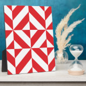 Cherry Red Geometric Deco Cube Pattern Fotoplaat (Zijkant)