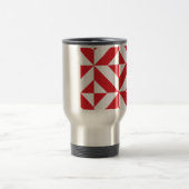 Cherry Red Geometric Deco Cube Pattern Reisbeker (Center)