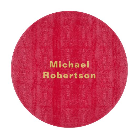 Cherry Red Gold Kleuren Professioneel Trendy Moder Snijplank (Voorkant)