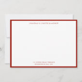 Cherry Red Klassic Border Flat Note Card Notitiekaartje (Voorkant)