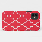 Cherry Red Quatrefoil Case-Mate iPhone Case (Achterkant (horizontaal))