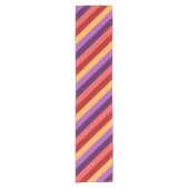 Cherry Red Violet Stripes Kleine Tafelloper (Voorkant)