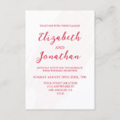 Cherry Red Wedding Reception Informatiekaartje (Voorkant)