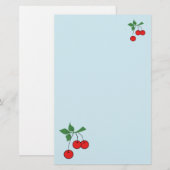 Cherry Retro Art Red Cherries Graphic Briefpapier (Voorkant / Achterkant)