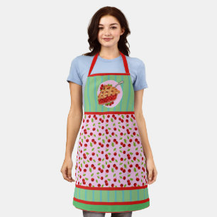 Cherry Retro Pink Apron Schort
