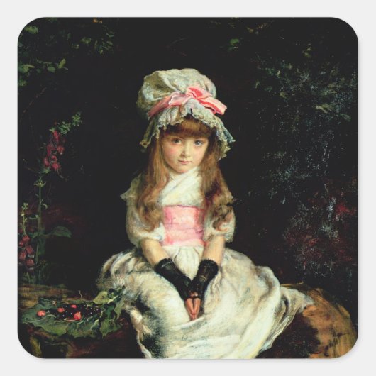 Cherry Ripe, 1879 Vierkante Sticker (Voorkant)