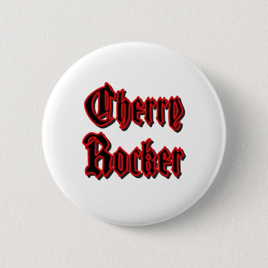 Cherry Rocker - Witte Button #2 (Voorkant)