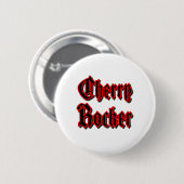Cherry Rocker - Witte Button #2 (Voorkant /achterkant)