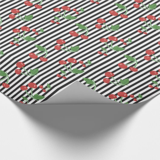 Cherry Roll - Stripes Cadeaupapier (Hoek)