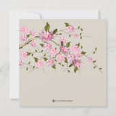 Cherry rose Fleur bébé Douche Invitations (Dos)