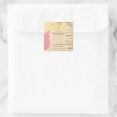 Cherry Run, eigenschap Vierkante Sticker (Tas)