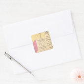 Cherry Run, eigenschap Vierkante Sticker (Envelop)