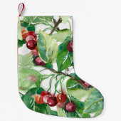Cherry Seamless Pattern Kleine Kerstsok (Voorkant)