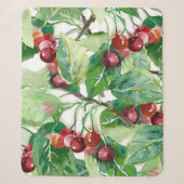 Cherry Seamless Pattern Sherpa Deken (Voorkant)