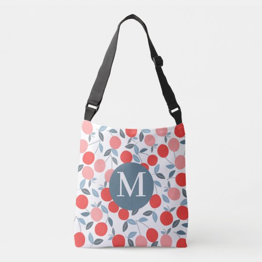 Cherry seizoen moderne random patterns monogram ta crossbody tas (Voorkant)