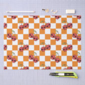Cherry Skull Checkerboard – Alt esthetisch Tissuepapier (Craft)