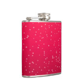 Cherry Soda met Tiny Bubbles Background Art Heupfles (Rechts)