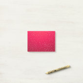Cherry Soda met Tiny Bubbles Background Art Post-it® Notes (Op bureau)
