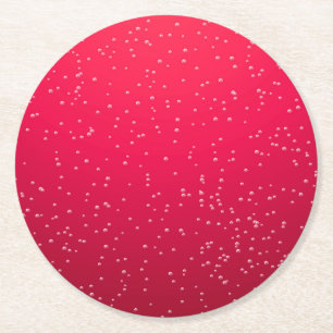 Cherry Soda met Tiny Bubbles Background Art Ronde Kartonnen Onderzetter