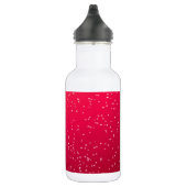 Cherry Soda met Tiny Bubbles Background Art Waterfles (Rechts)
