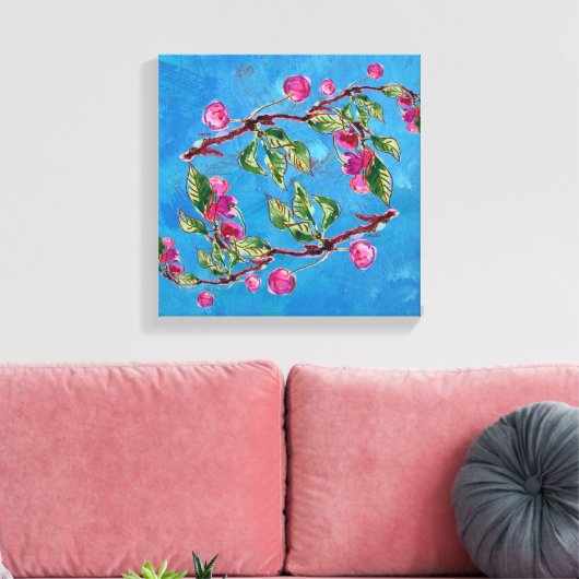 Cherry Splendor Canvas Afdruk (Insitu (Woonkamer))