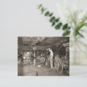 Cherry St. Garage circa 1925 Briefkaart (Staand voorkant)