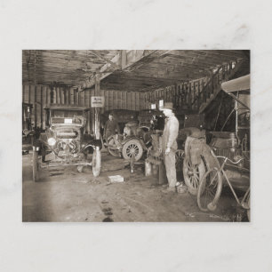 Cherry St. Garage circa 1925 Briefkaart