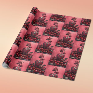 Cherry Steampunk Valentijn Cadeaupapier