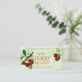 Cherry Stems over groen Visitekaartje (Staand voorkant)