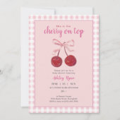 Cherry sur invitation Top Baby shower (Devant)