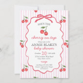 Cherry sur le Baby shower supérieur Invitation (Devant)