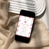 Cherry Sur Le Haut Bébé Douche Invitations