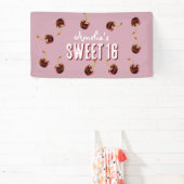Cherry Sweet 16 Gepersonaliseerde partij Spandoek (Insitu)