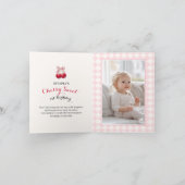 Cherry Sweet 1er Anniversaire Invitation pliée (Intérieur)