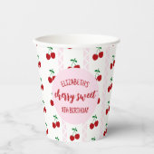 Cherry Sweet Birthday Papieren Bekers (Voorkant)