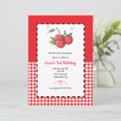 Cherry Sweet Birthday Party Kaart (Staand voorkant)