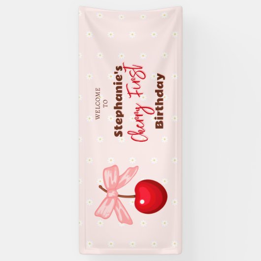 Cherry Sweet Birthday Spandoek (Verticaal)