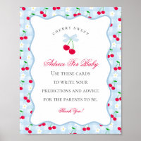 Cherry Sweet Blue Coquette Boog Advies voor Baby