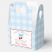 Cherry Sweet Blue Coquette Bow Verjaardag Favoriet Bedankdoosjes (Geopend)