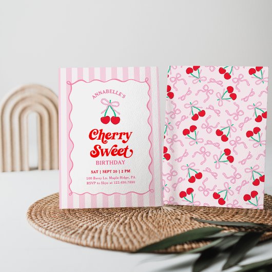 Cherry Sweet Invitation d'anniversaire