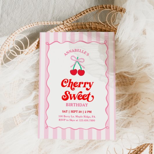 Cherry Sweet Invitation d'anniversaire