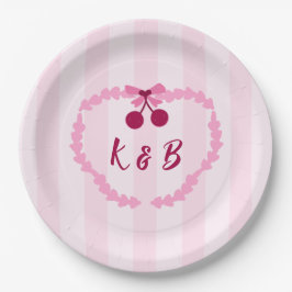 Cherry Sweet Pink Vrijgezellenfeest servetten Papieren Bordje