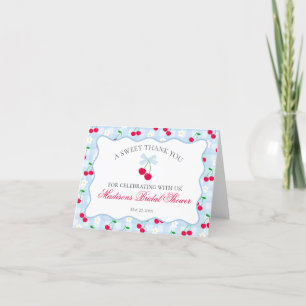 Cherry Sweet Rose Coquette Carte de remerciements