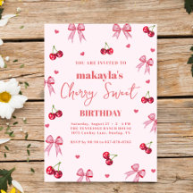 Cherry Sweet Verjaardagsfeest Boog Thema Meisje 