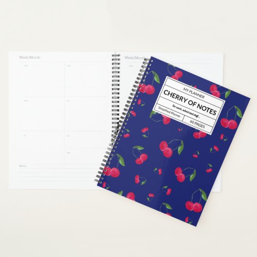 Cherry Thema Planner 60 pagina's & 12 MAANDEN LANG (Display)